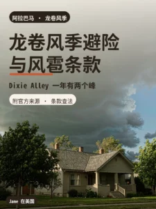 阿拉巴马郊区独栋住宅上空翻滚的强风暴云封面图｜Jane 在美国