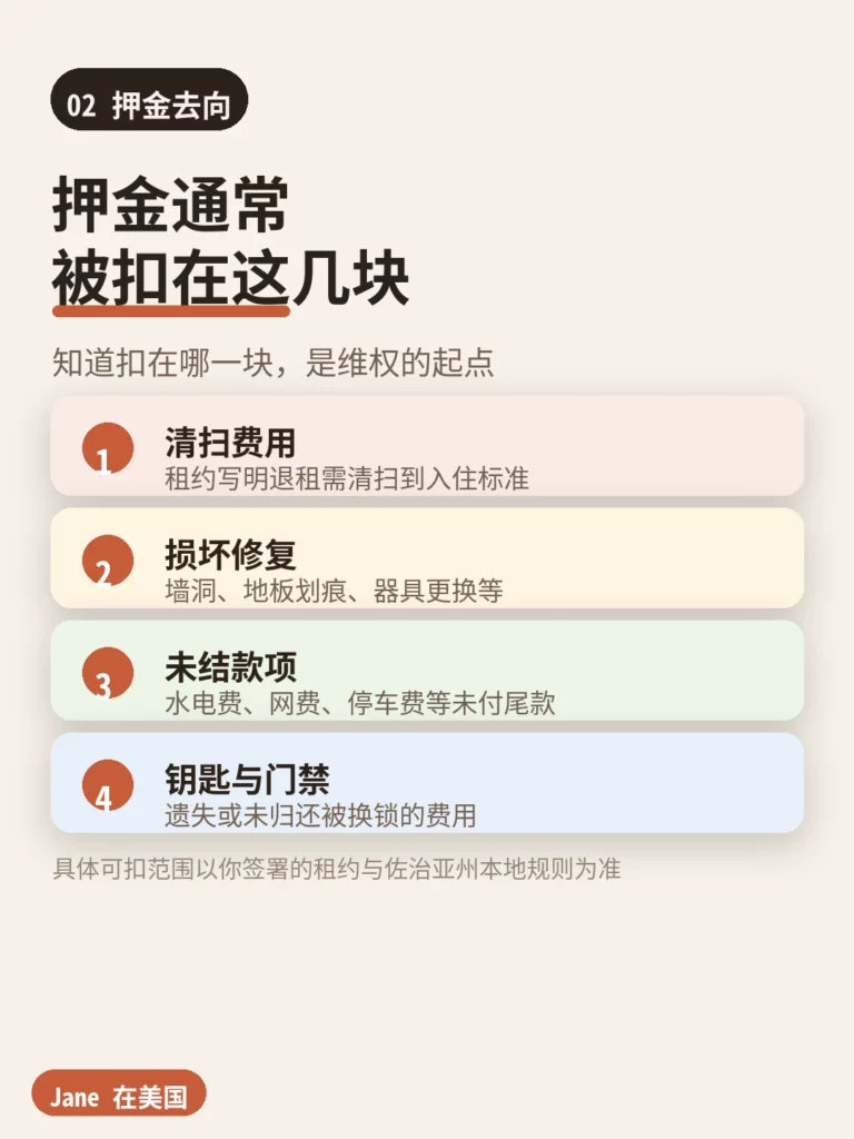 押金去向|Jane 在美国