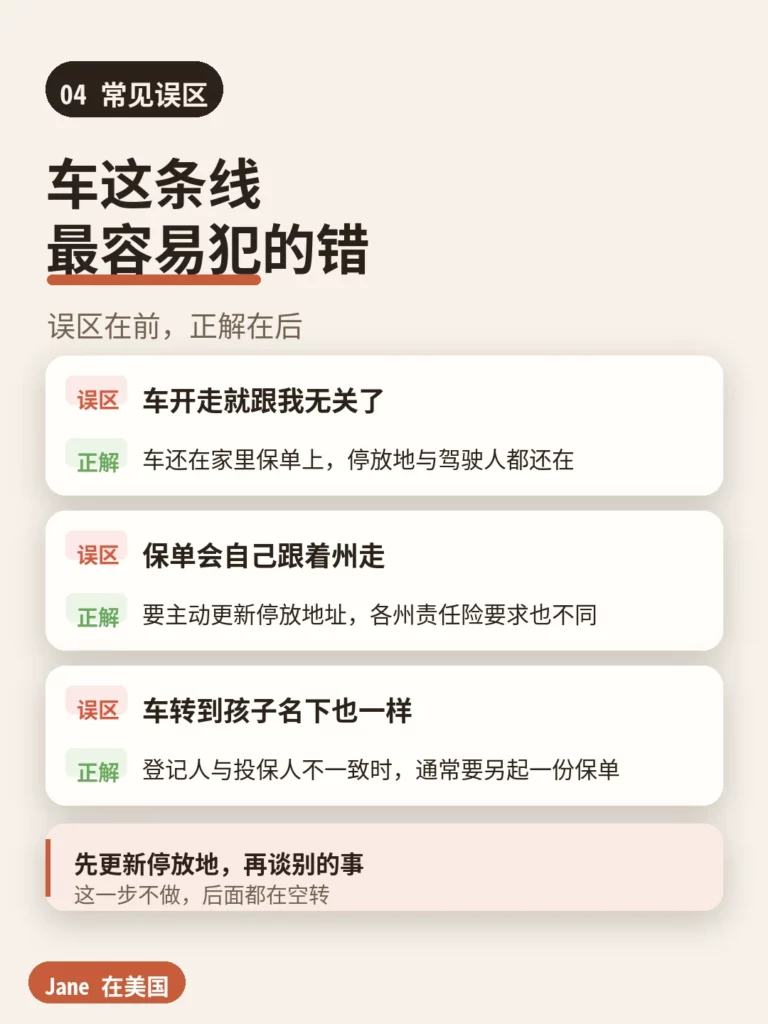 常见误区|Jane 在美国